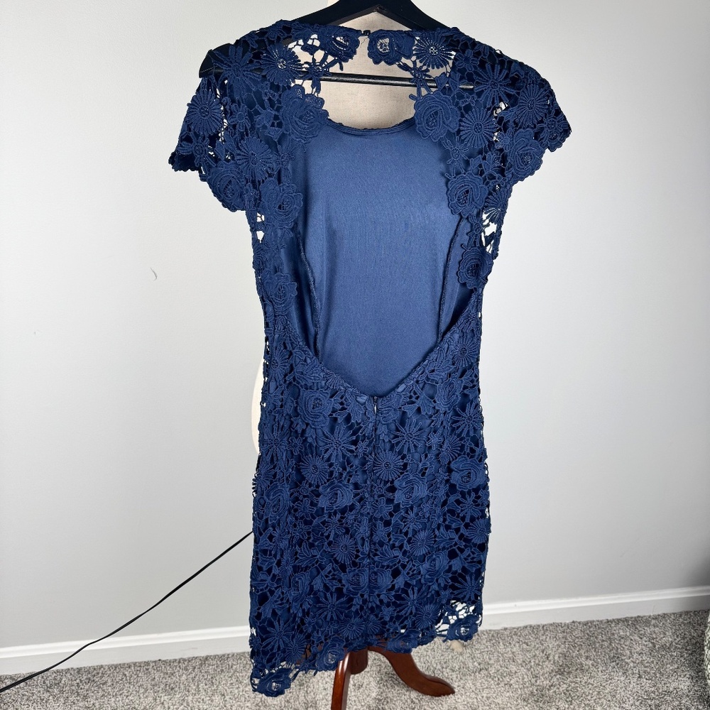 Lulu's Navy Backless Dress - Picture 3 of 10